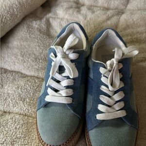 Blue and White Casual Sneakers